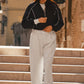 Accolade Straight Leg Joggers — White Heather