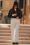 Accolade Straight Leg Joggers — White Heather
