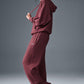 Accolade Straight Leg Joggers — Burgundy Truffle