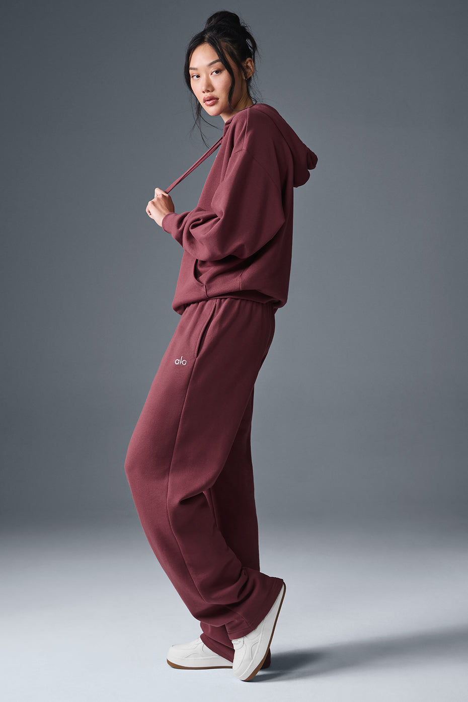 Accolade Straight Leg Joggers — Burgundy Truffle