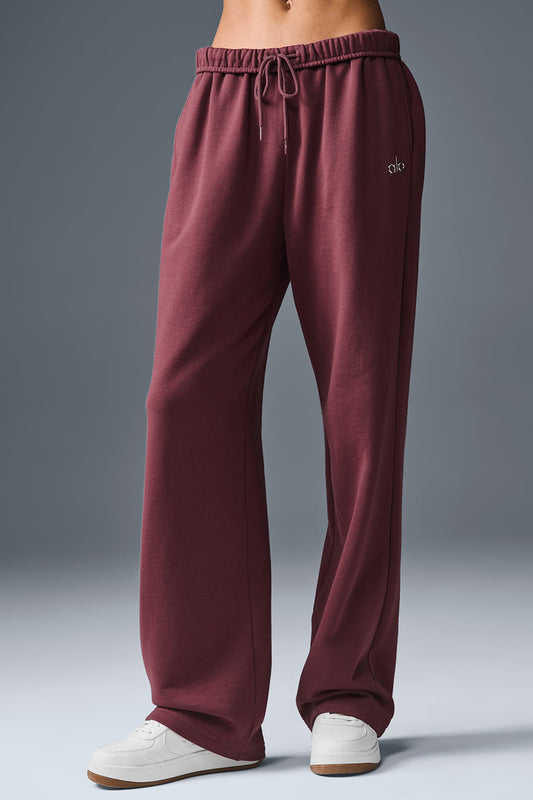 Accolade Straight Leg Joggers — Burgundy Truffle