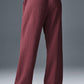 Accolade Straight Leg Joggers — Burgundy Truffle