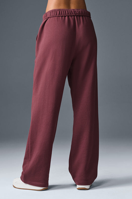 Accolade Straight Leg Joggers — Burgundy Truffle