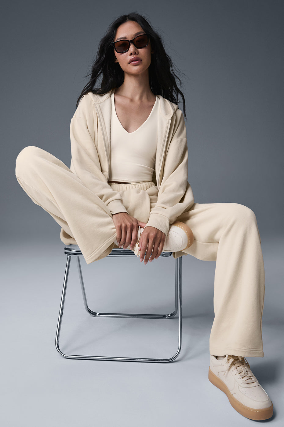 Accolade Straight Leg Joggers — Oat Milk