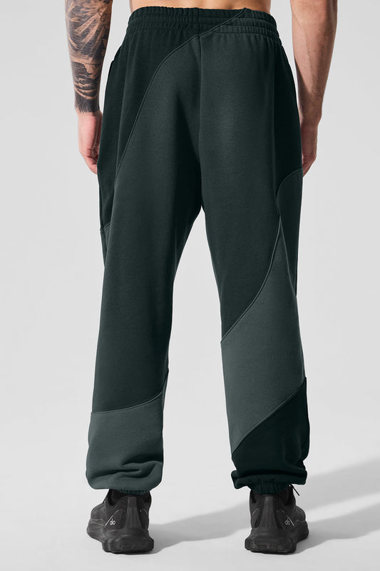 Make Waves Joggers — Charcoal Green Tonal