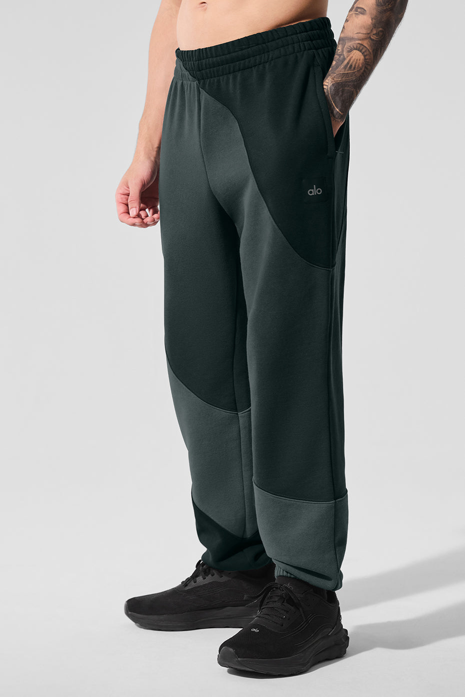 Make Waves Joggers — Charcoal Green Tonal