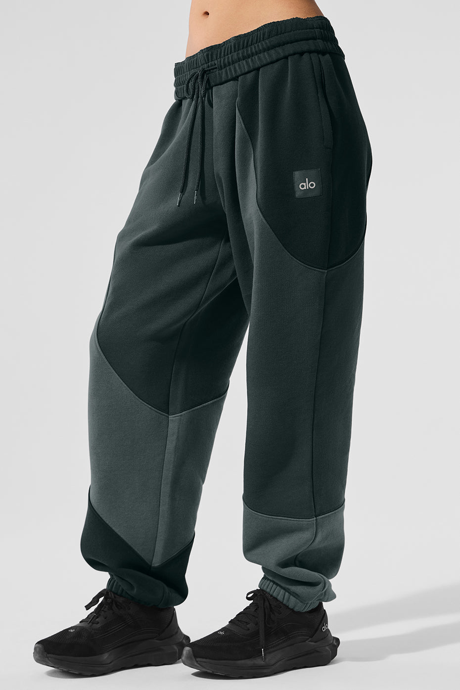 Make Waves Joggers — Charcoal Green Tonal