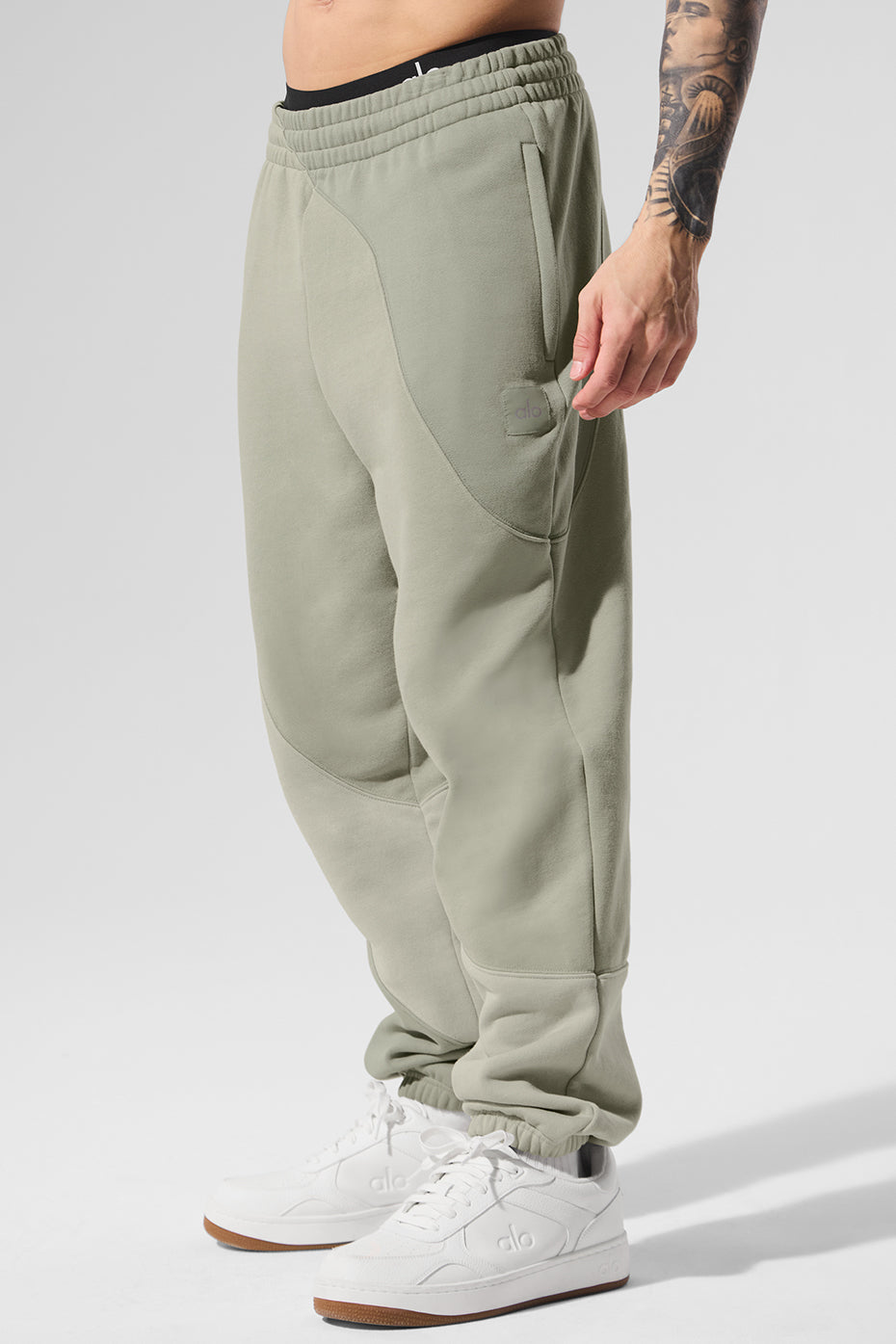 Make Waves Joggers — Limestone Tonal