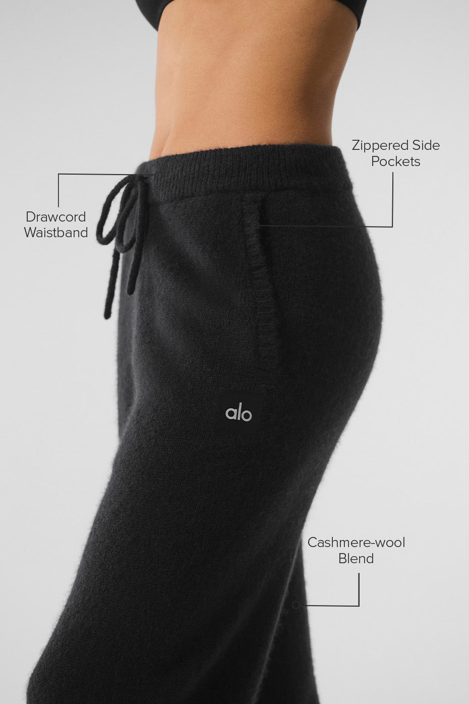 New Class Cashmere Joggers — Black