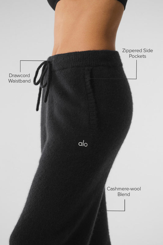 New Class Cashmere Joggers — Black