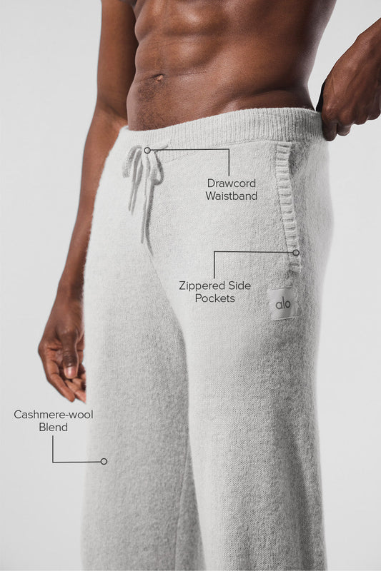 New Class Cashmere Joggers — Pearl Grey Heather