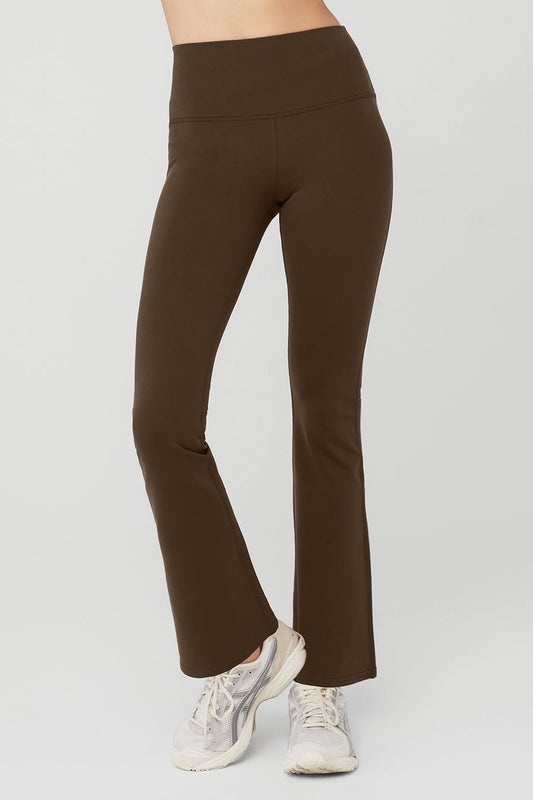 Airbrush High Rise 7/8 Bootcut Leggings — Espresso