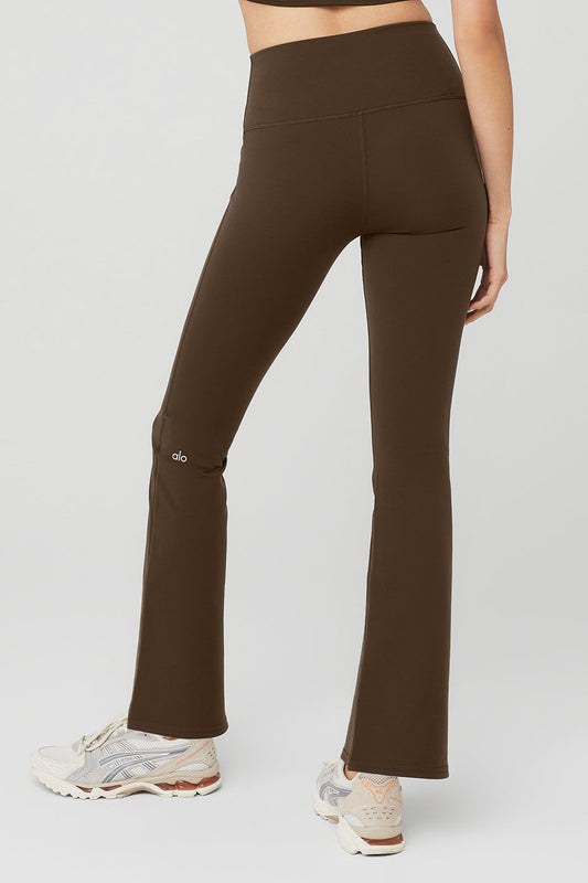 Airbrush High Rise 7/8 Bootcut Leggings — Espresso