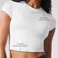 Alosoft Crop Finesse Shorts‑Sleeve — White