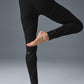Alosoft High Rise Sunray Leggings — Black/White