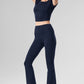 Alosoft Crop Finesse Shorts‑Sleeve — Navy