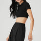 Cropped Prestige Polo — Black