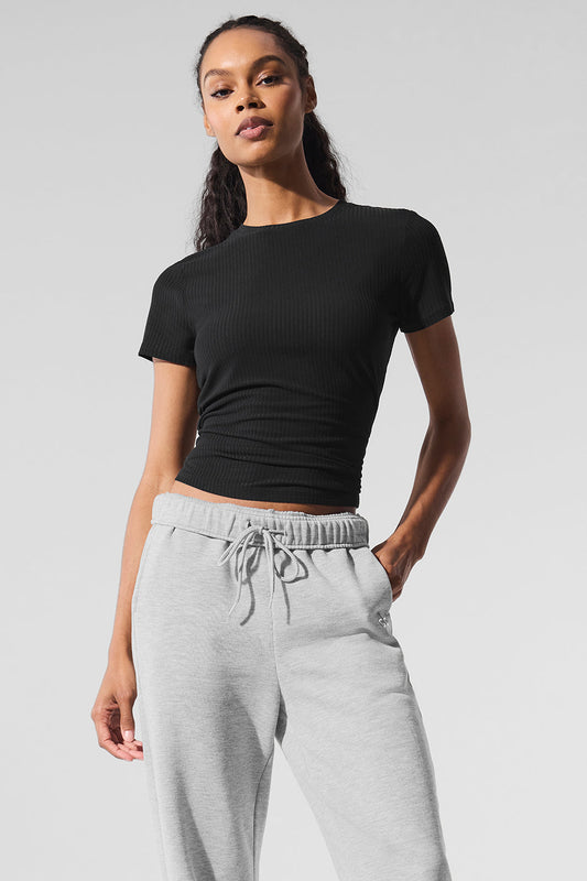 Ribbed Sea Coast Tee — Black