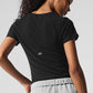 Ribbed Sea Coast Tee — Black