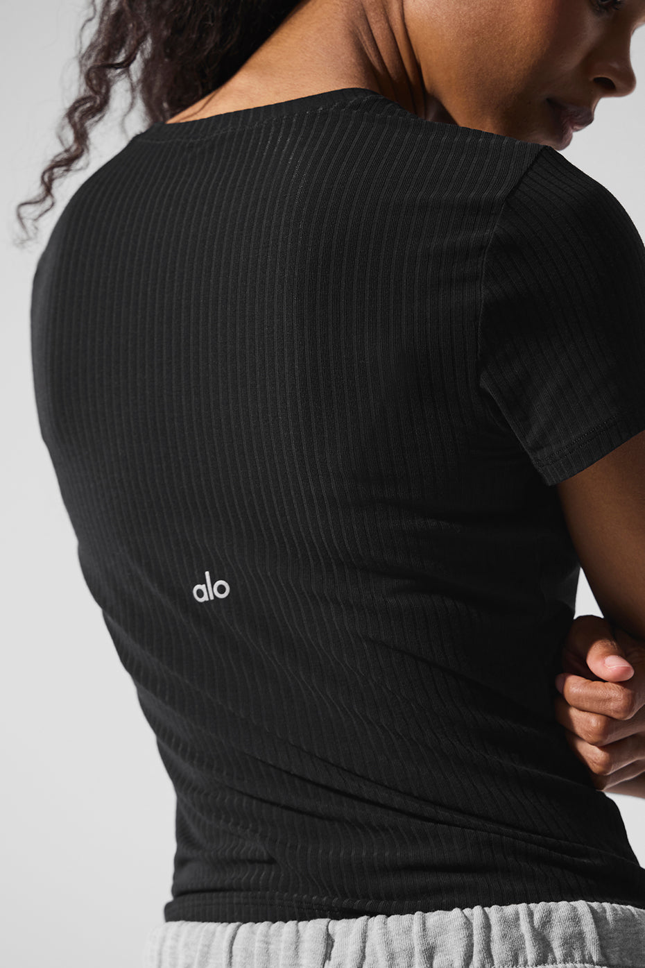Ribbed Sea Coast Tee — Black