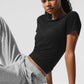 Ribbed Sea Coast Tee — Black