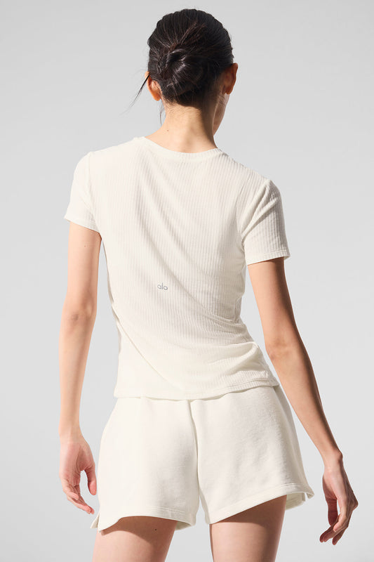 Ribbed Sea Coast Tee — Ivory