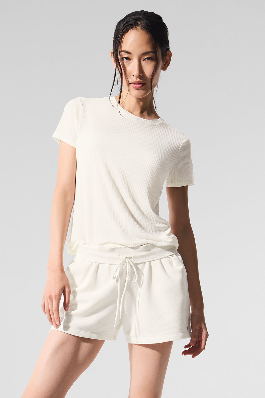 Ribbed Sea Coast Tee — Ivory