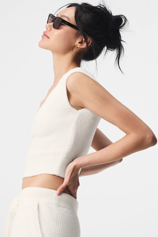 Snuggle Up Sweater Shorts‑Sleeve — Ivory