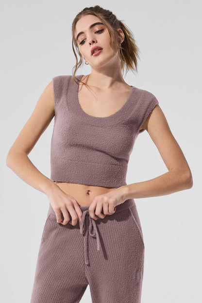 Snuggle Up Sweater Shorts‑Sleeve — Mushroom