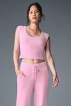 Snuggle Up Sweater Shorts‑Sleeve — Sweet Pink