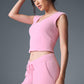 Snuggle Up Sweater Shorts‑Sleeve — Sweet Pink