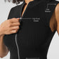 Denim Knit Sleeveless Full Zip Top — Black/Anthracite