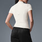 Ribbed Mesmerize Shorts‑Sleeve — Ivory