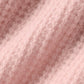 Cashmere Plush Waffle Polo Tee — Pink Quartz
