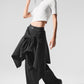 Ribbed Mesh Secret Shorts‑Sleeve — White