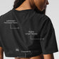 Mesh Cropped Mirage Tee — Black