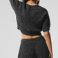 Marl Sweater Shorts‑Sleeve — Black Marl
