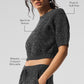 Marl Sweater Shorts‑Sleeve — Black Marl