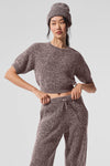 Marl Sweater Shorts‑Sleeve — Mushroom Marl