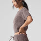 Marl Sweater Shorts‑Sleeve — Mushroom Marl