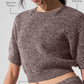 Marl Sweater Shorts‑Sleeve — Mushroom Marl