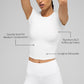 SculptSoft Precision Fit Shorts‑Sleeve Top — White