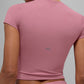 SculptSoft Precision Fit Shorts‑Sleeve Top — Pink Wild Rose