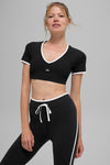 Airbrush Race Pace Shorts‑Sleeve — Black/White