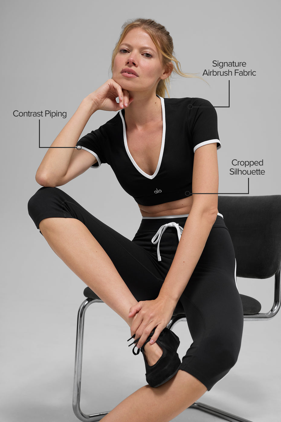 Airbrush Race Pace Shorts‑Sleeve — Black/White