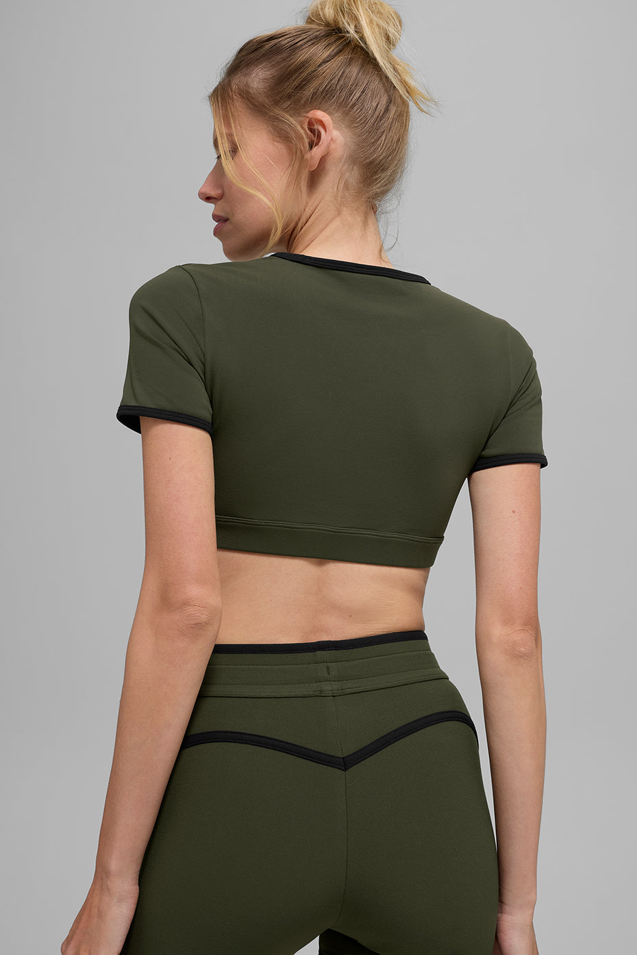 Airbrush Race Pace Shorts‑Sleeve — Green Olive/Black