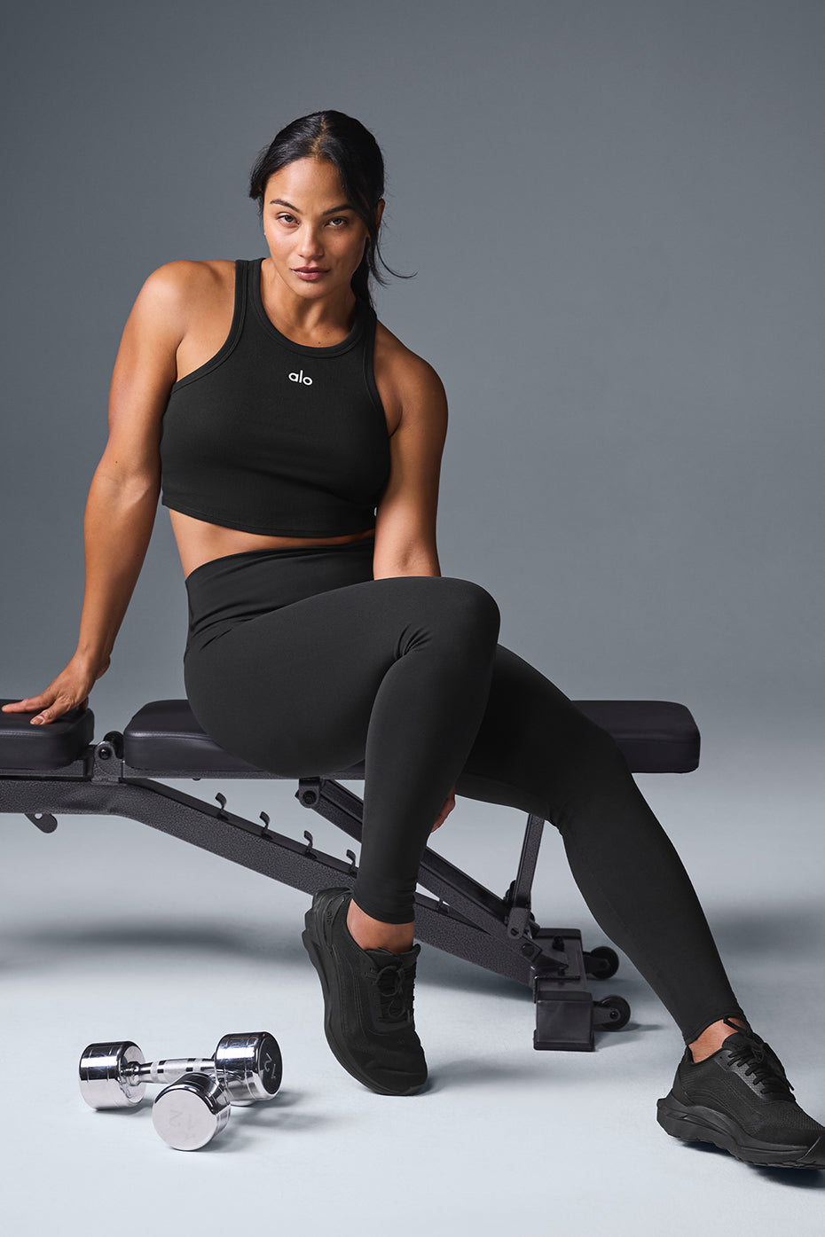 Aspire Tank Top — Black/White