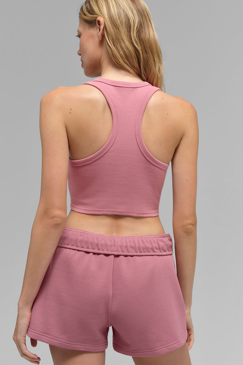 Aspire Tank Top — Pink Wild Rose/White