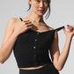 Sheer Cashmere Tank Top — Black