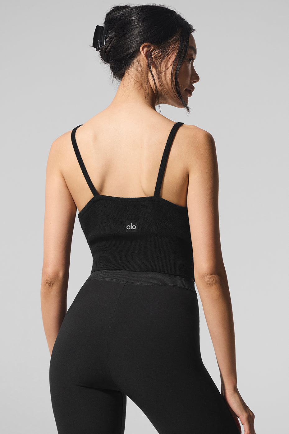 Sheer Cashmere Tank Top — Black